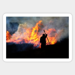 Muirburn - Heather Burning - North York Moors Sticker